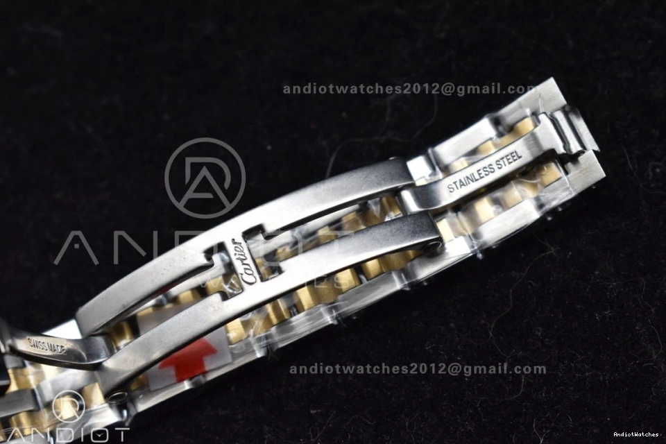 YG on 1002 Quartz SS Bracelet Edition 22mm BVF White Dial Ronda YG 1:1 SS Panthère UrbanChic Best 0316